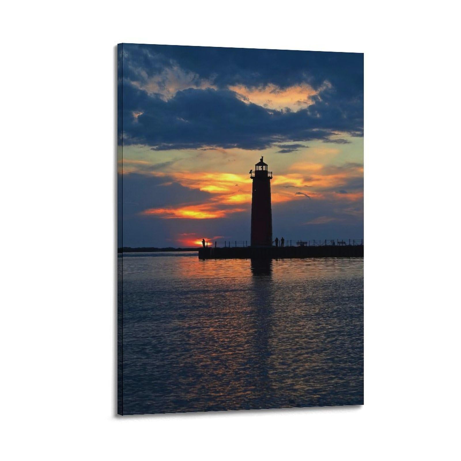 CXHJCA Lighthouse Poster Dawn Departure Poster Decorative Painting Canvas Wall Posters And Art Picture Print Modern Family Bedroom Decor Posters 24x36inch(60x90cm)