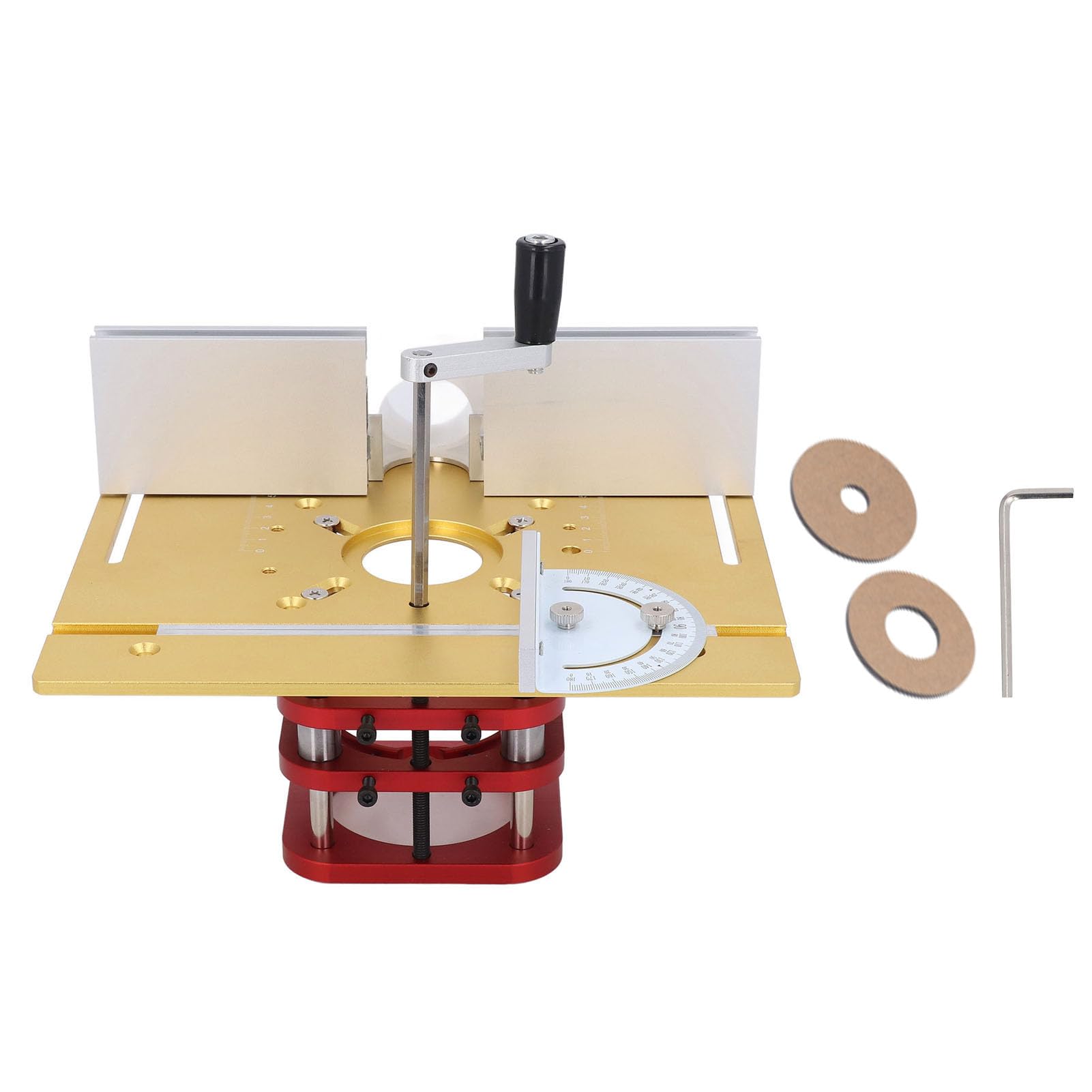 Generic Kit de de Enrutador de Elevación Manual Confiable para Carpintería, para Entusiastas de la Artesanía y Carpinteros Profesionales Aleación de Aluminio y Acero Inoxidable