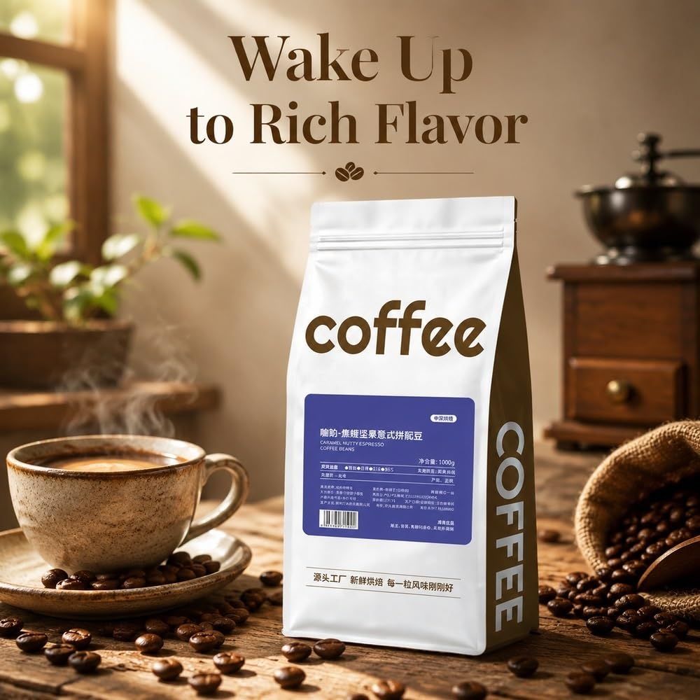 Miscela Espresso Medio-Scuro, Gusto Nocciola Caramello, Arabica, 1000g
