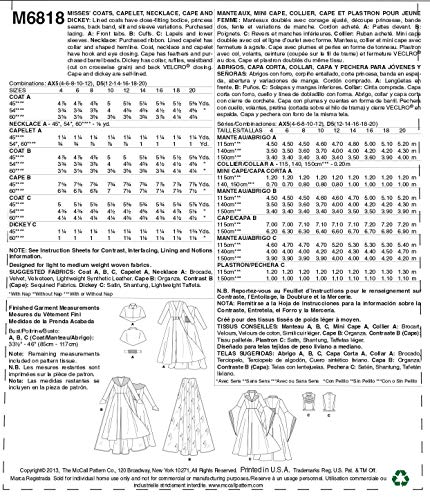 Mccall's M6818 Women's Gothic Vampire Costume Sewing Patterns, Sizes 12-20 #TOP3