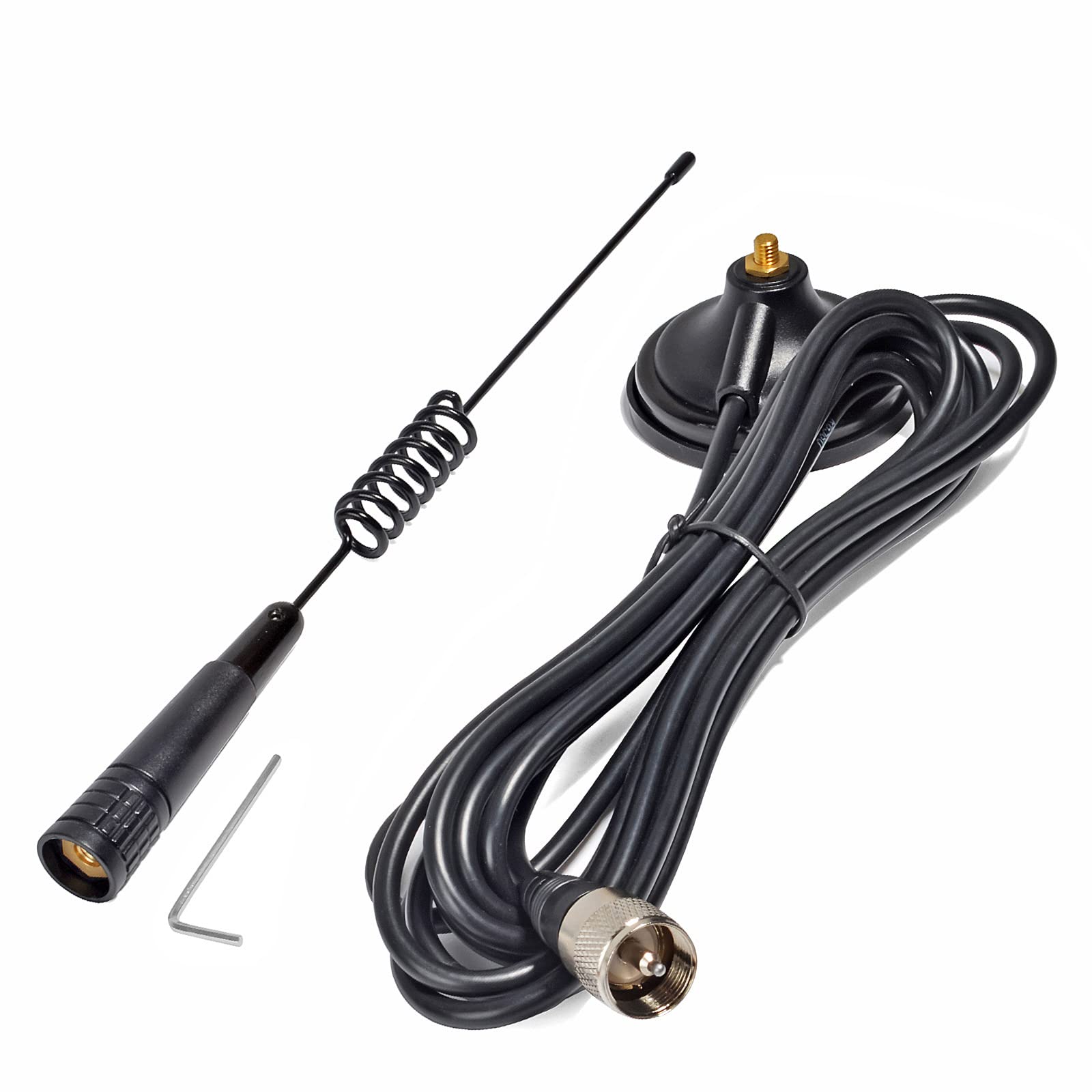 HYS Antenne Magnétique Poste Radio CB 27 MHz avec connecteur PL259 | Compatible avec Midland Albrecht TTi Anytone Poste radio (PL259)