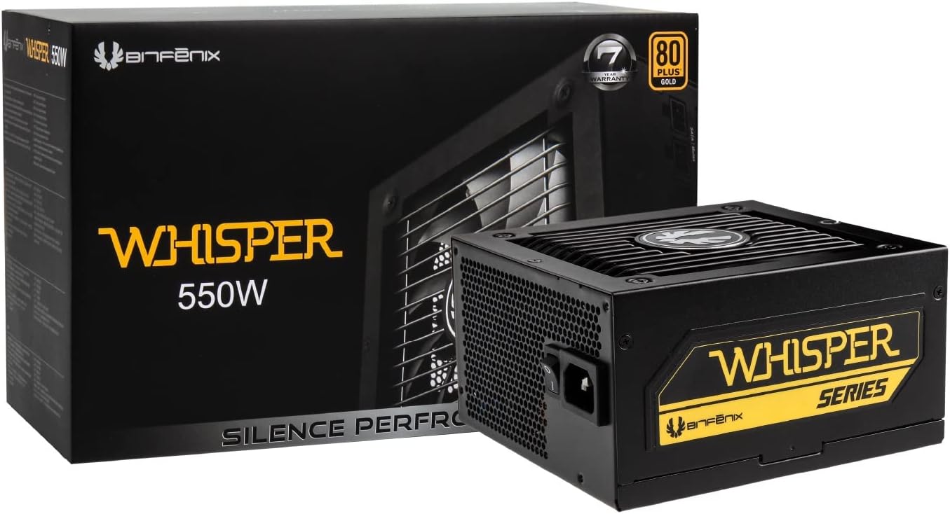 BitFenix Whisper M 80 Plus Gold Full Modular 550W PSU, BP-WG550UMAG-7FM