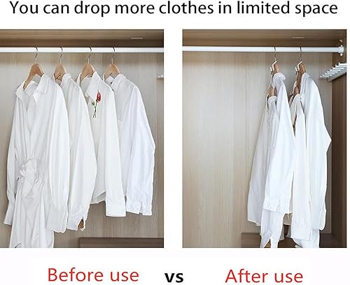 Miniatura 4 de Ganchos para colgar ropa, ganchos de plástico en cascada, ganchos extensores de conexión, ganchos de conexión para guardarropa, ahorro de espacio,