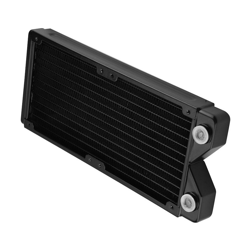 Wydajny Radiator Chłodzony wodą G1/4, Trwała Miedziana i Stalowa Chłodnica do Komputerów PC, Niezbędne Rozwiązanie Chłodzące do Gier i Stacji Roboczych, łatwa Instalacja (240)