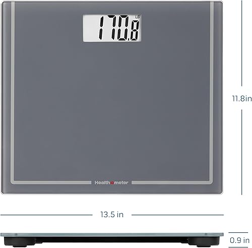 Miniatura 7 de Health o meter Báscula digital de baño extra ancha – Capacidad de 500 libras, plataforma de 13.5"x11.8", rastrea 4 usuarios, pantalla LCD de 3.5",