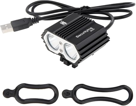 SecurityIng 700 LM Bike Light for Night Cycling, USB Powered