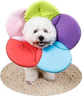 NACOCO Pet E-Collar Elizabethan Collars Recovery Pet Cone for Cats and Small Dogs Breathable Soft Edge and Easy to Clean(Multicolour,S)