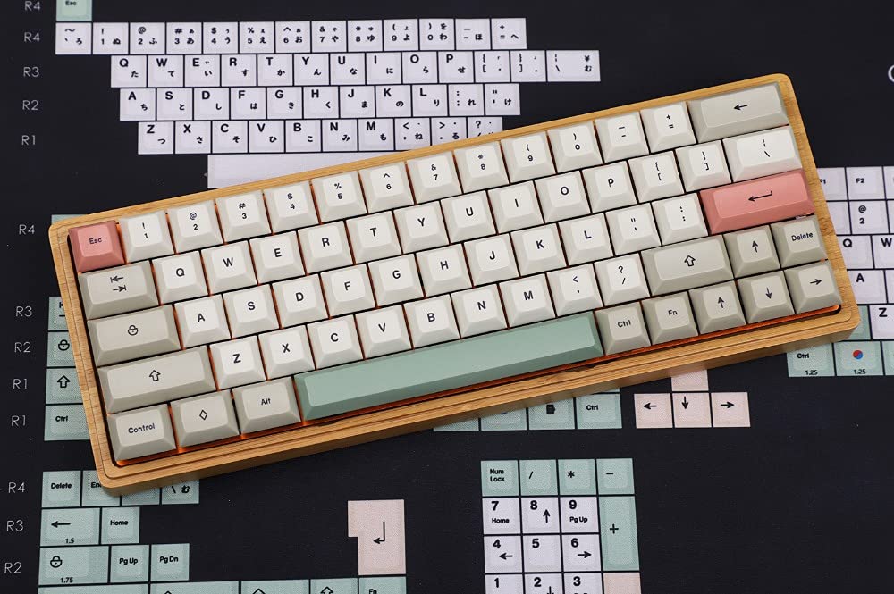 YMDK 61 64 68 DSA Profile 9009 Dye Sub ANSI ISO AZERTY QWERTZ Espagne UK Français Allemand Italien Keyset PBT Keycap pour clavier MX (ensemble ISO français)