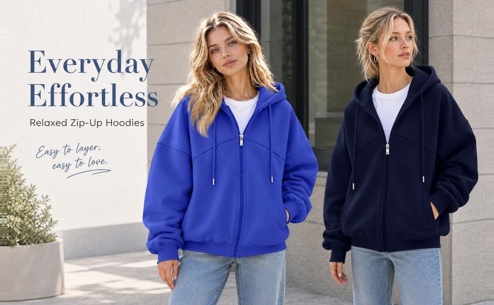 Sweatshirt Jacket Women Drawstring V Neck Fleece Zip Up Hoodie with Pockets | Ribbed Cuffs and Hem, Drop Shoulder, Full Zipper, Work Commuting, Classic Sporty, Loose Fit, Fall Winter Cozy, Womans Tops - image 8