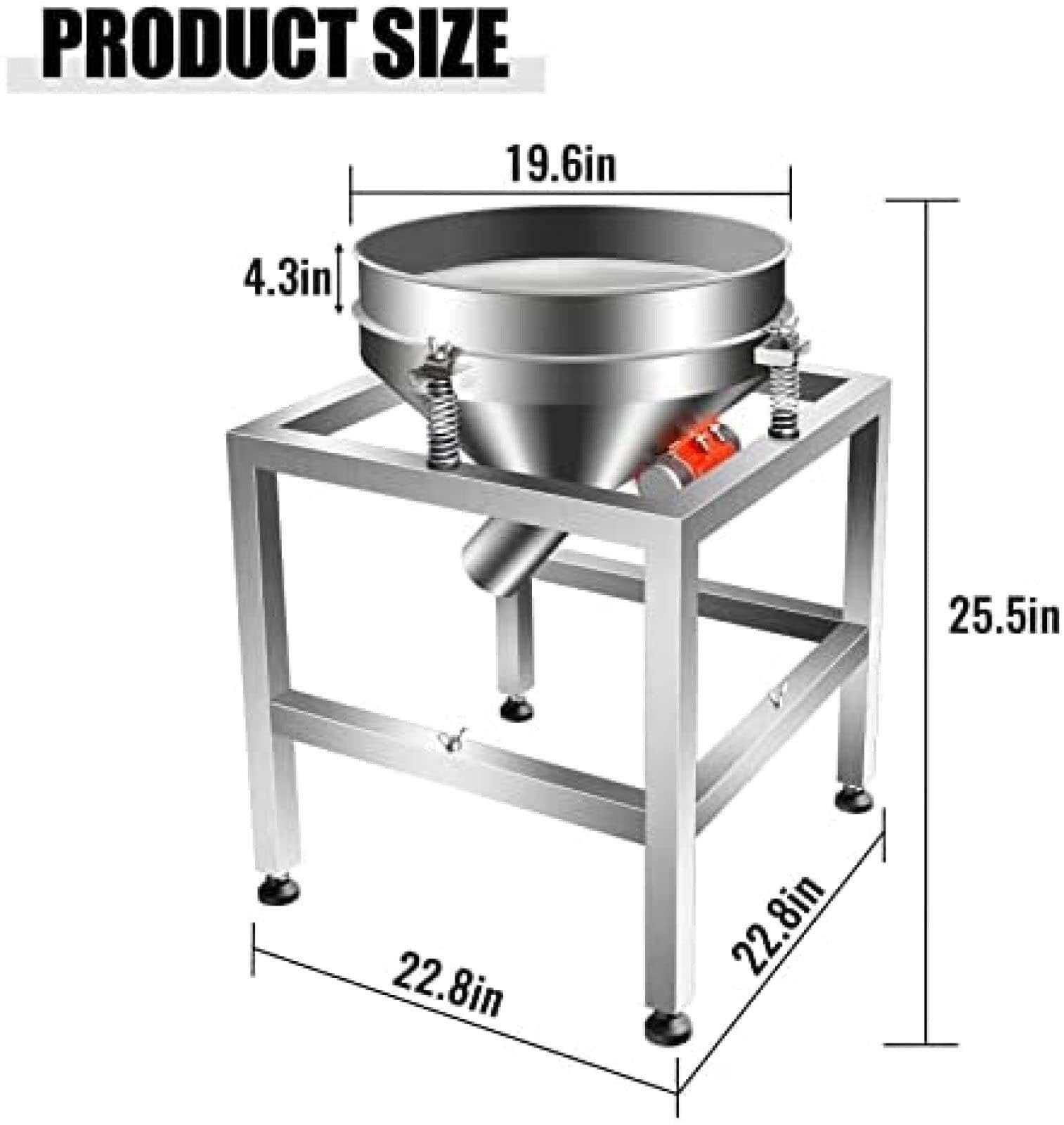 UMJIGF Automatic Powder Sieving Machine, Commercial Automatic Electric Sieving Machine, Vibrating Flour Sieve,