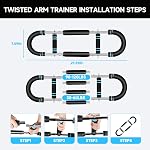Trainer Twister Arm, Exercise réglable de la poitrine de bras avec 4 Resistance Springs pour les hommes & Femmes entraînement du corps supérieur, puissance amovible Twist équipement de fitness à la maison(30-120lb )