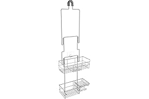 Adjustable Hanging Long Shower Caddy with Adhesive Storage Rack