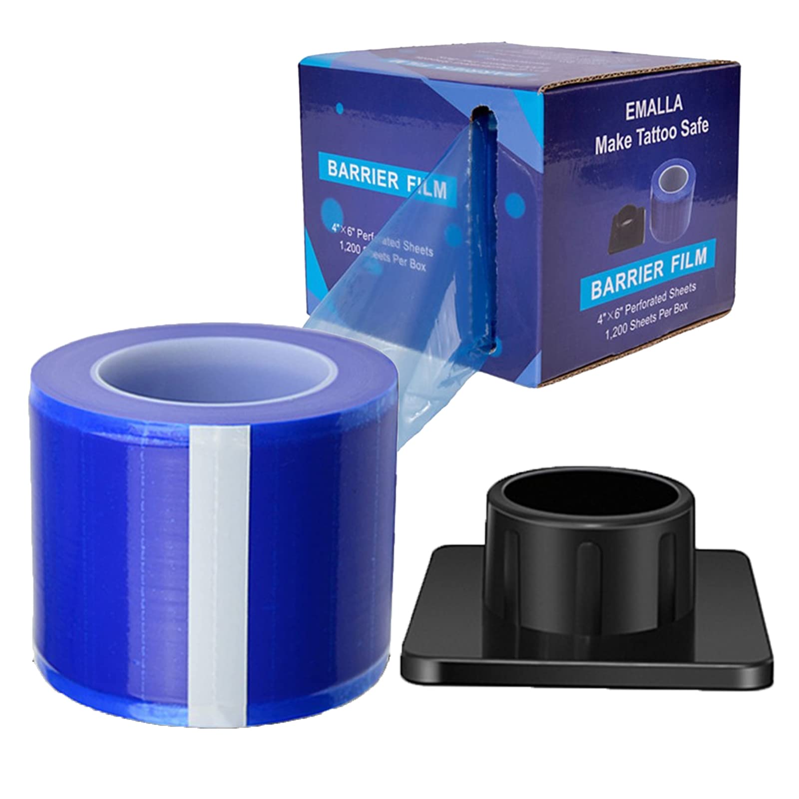 TONBAO Barrier Film - 1200 Sheets Barrier Film Roll Disposable Dental Tape Protective PE Film Barrier Tape for Dental Makeup Supply…