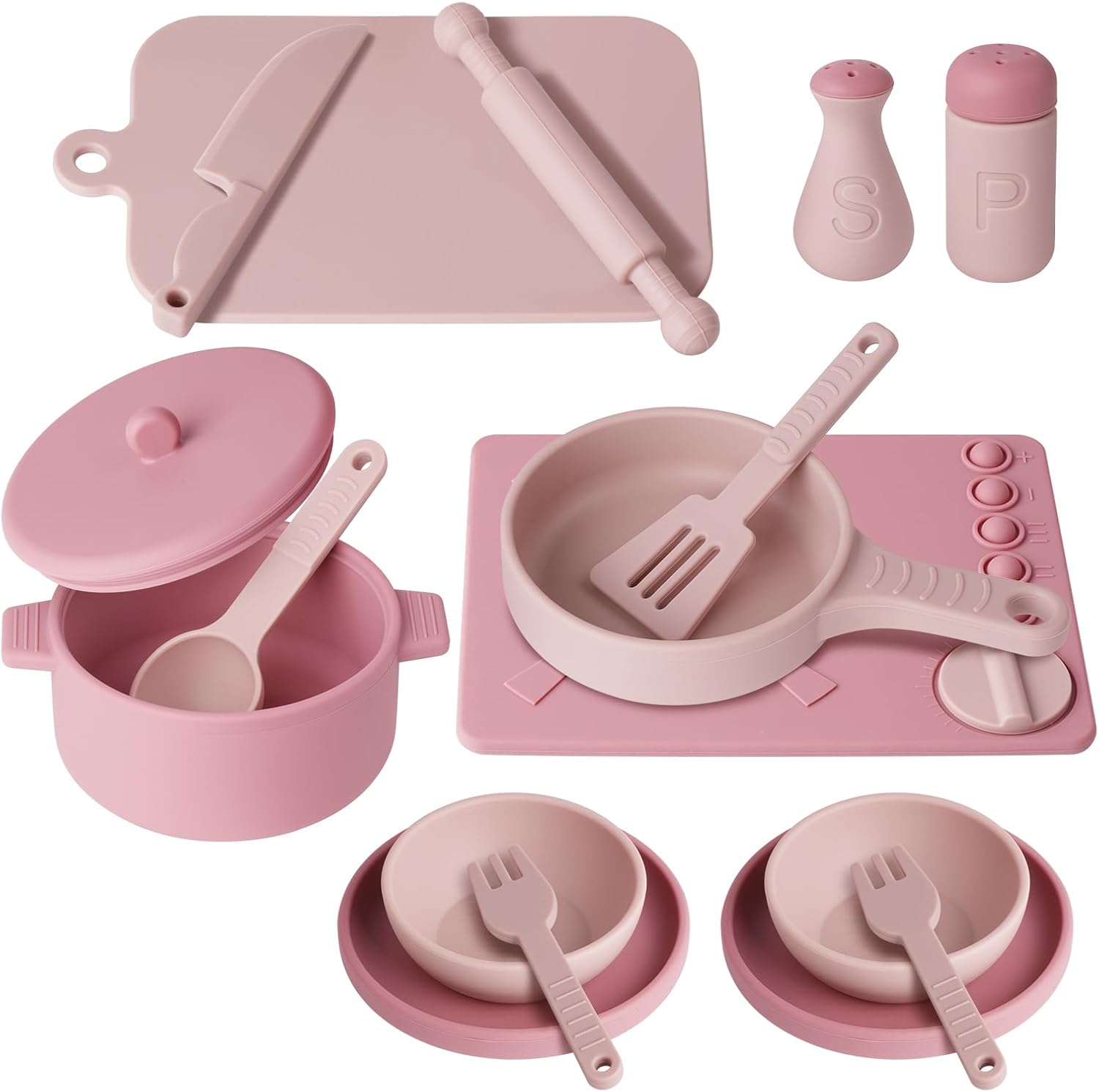 HOTUT Silicone Pretend Play Kitchen Accessories Set, Togo Ubuy