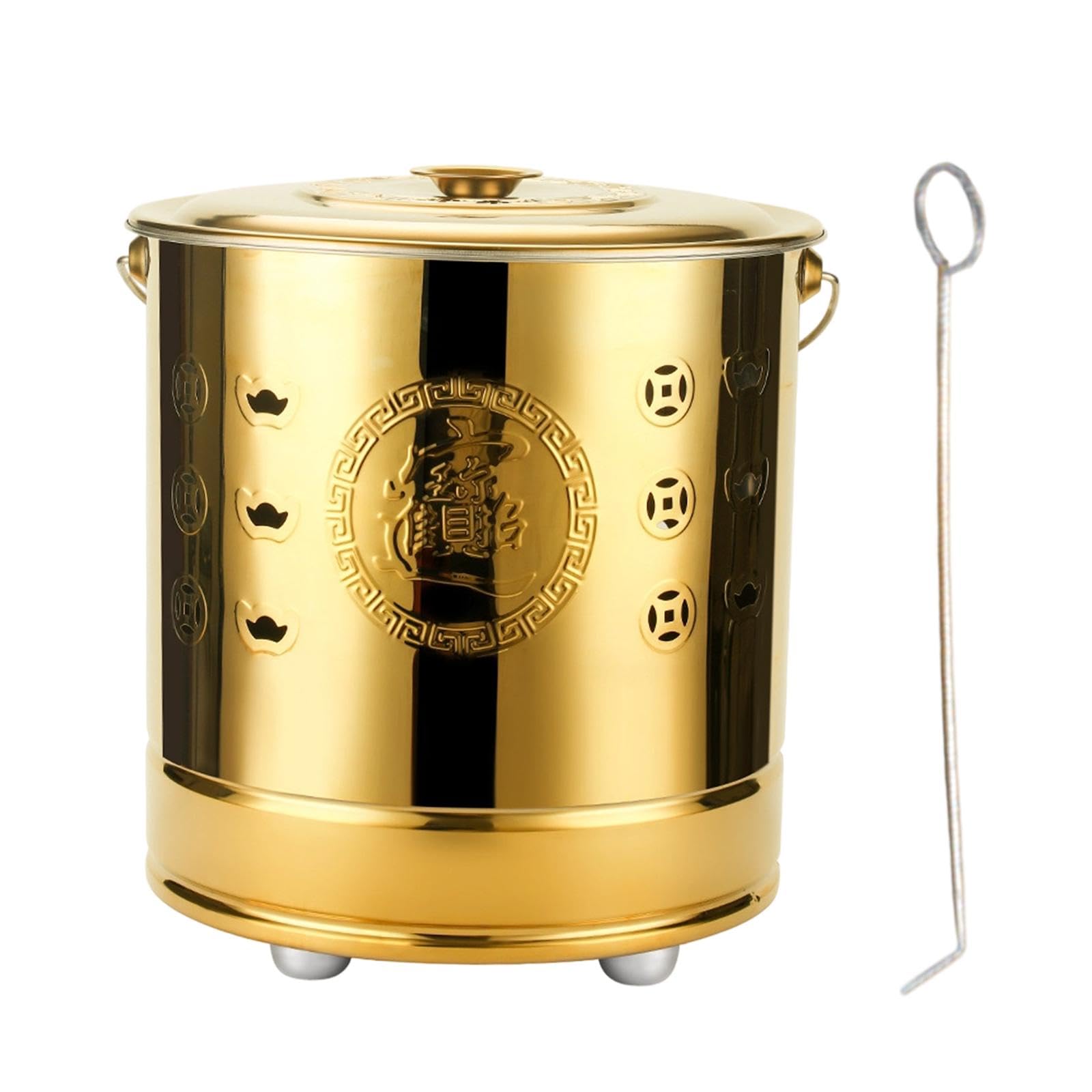 Burning Bucket Portable Handle Versatile Burn Barrel for Paper Outside Trash Gold XS | Home & Garden | Yard, Garden & Outdoor Living | Outdoor Cooking & Eating-image-31
