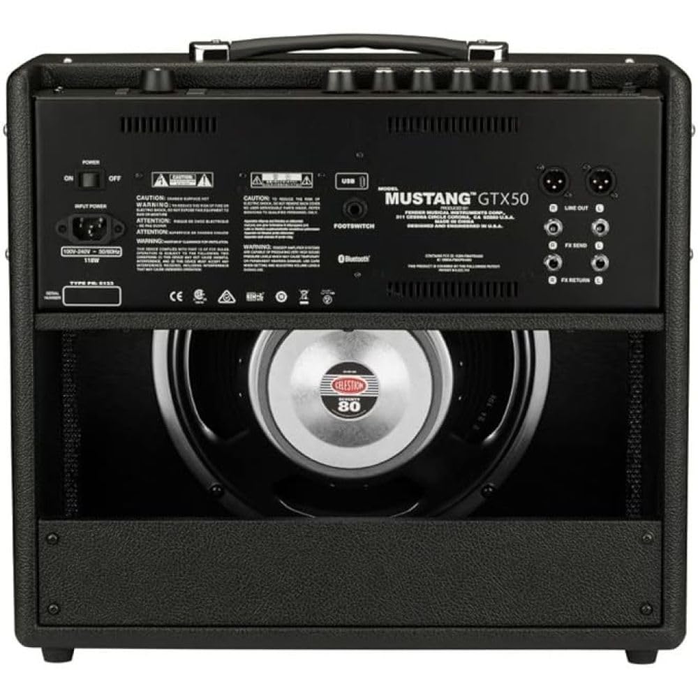 Fender Mustang GTX50 Combo Amplificador 230V UK - Adecuado para Guitarra eléctrica