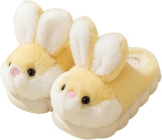 Pantuflas de felpa peludas para niña, planas, para invierno, punta redonda, para mantener el calor, zapatillas de conejo, zapatos de ganchillo para bebé