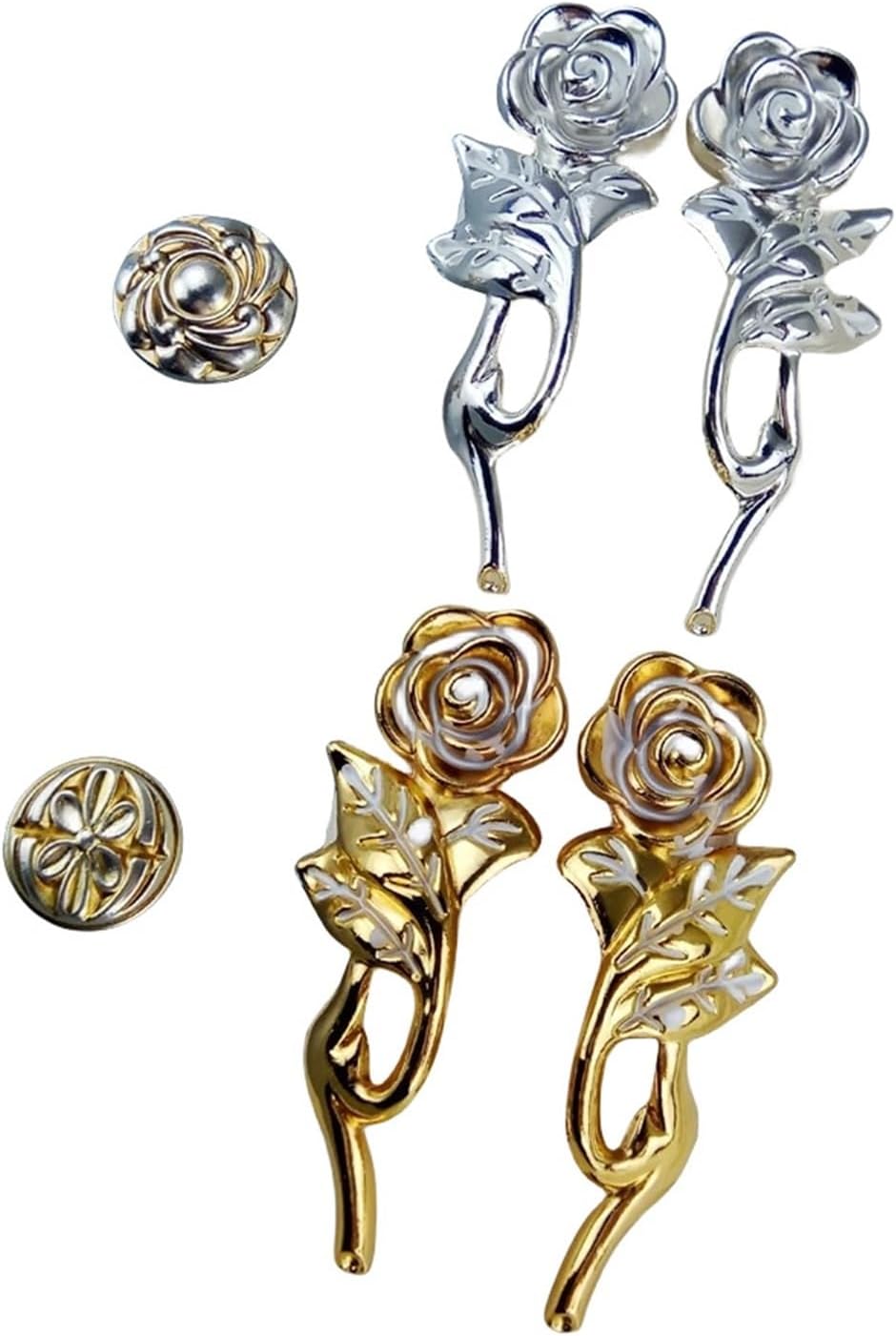 64mm Bronze Leaf Handle for Furniture Kitchen Cabinets Door Drawer Knobs Wardrobe Gold Handle Cupboard Dresser Pulls 2Pcs(30mm)