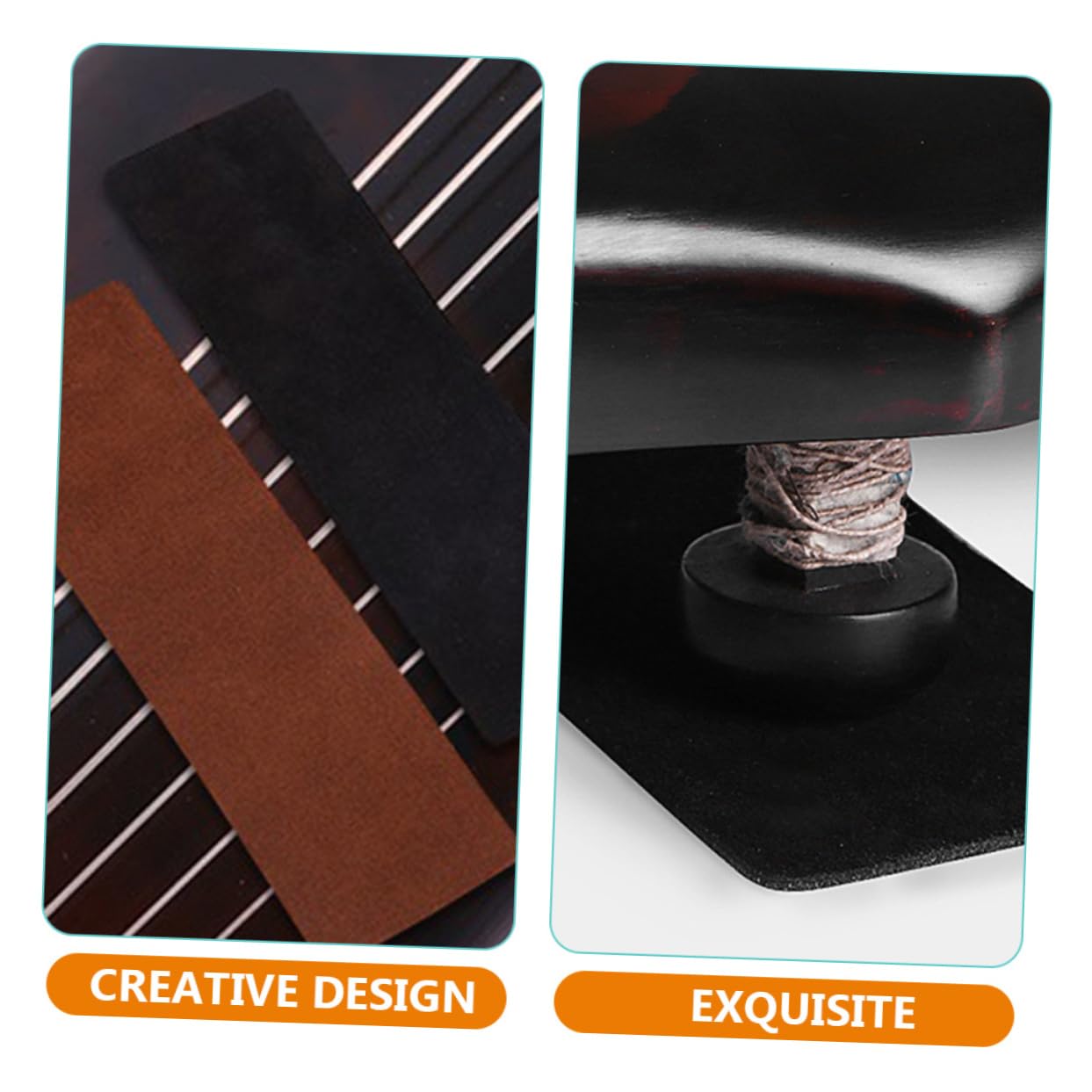 Abaodam 2pcs Non Slip Guzheng Pad Thickened Skid Cushion for Ukulele String Instruments Dual Sided Design for Enhanced Stability Protects Instrument Surface