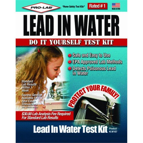 PRO-LAB Lead in Drinking Water Test Kit - Same kit used by Home Inspectors. You collect the sample, we analyze it. Results emailed within 1 week. $40 lab fee required for EPA Certified Lab analysis.