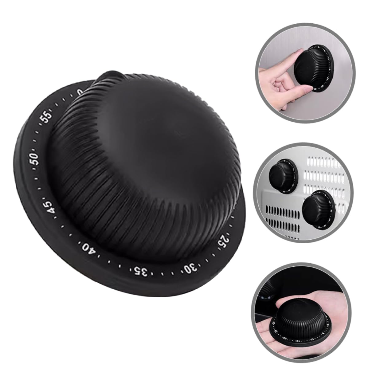 SHINEOFI 5 Piezas Temporizador De Cocina Temporizador para De Temporizadores para Mecánico Cocinando Dispositivo De Cronometraje para La Cocina El Plastico Negro
