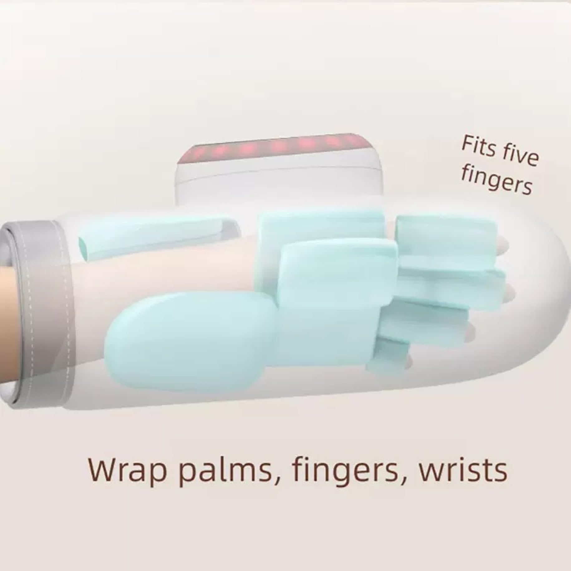 Guante masajeador de mano, masajeador de mano ajustable con calor y compresión para aliviar la fatiga USB recargable regalos pensativos para adultos