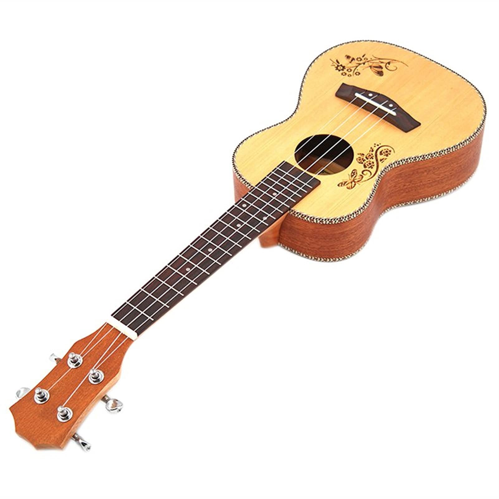 Ukulele Bausatz Konzert-Ukulele 23-Zoll-Ukulele- Kits Fichtenholz Akustik Ukelele 4 Saates Hawaiian Gitarre Music Instrument Mit Tasche Für Anfänger