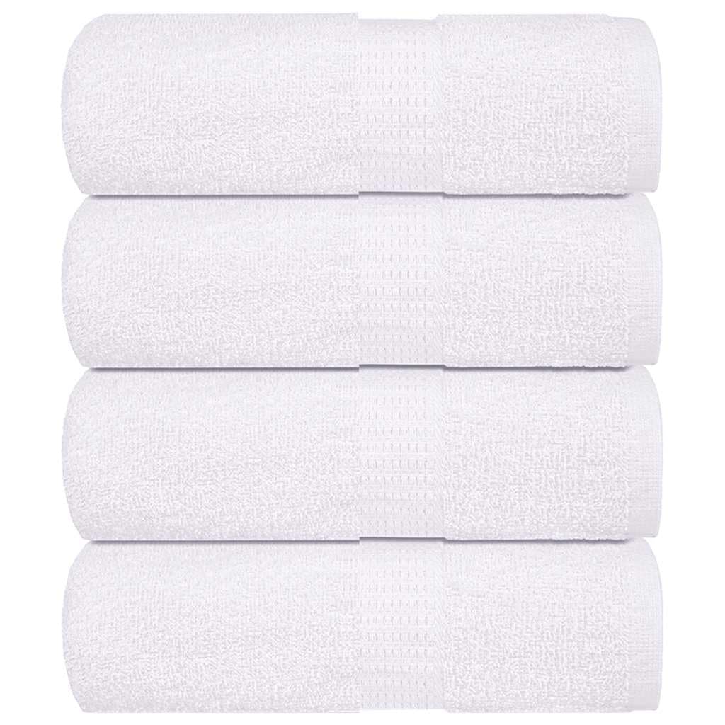 Gants de Toilette FROGN 4 pcs Blanc 15x21 cm 360 g/m² Coton Absorbant Lavable Serviette Visage Main Douche Spa hammam Piscine Cuisine Sport Voyage hôtel