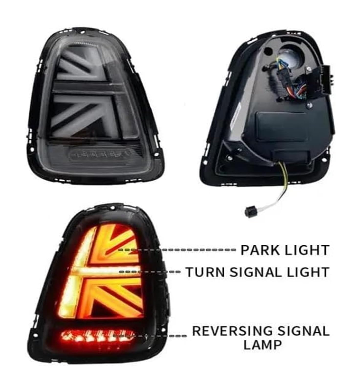 Para R56 Para R57 Para R58 Para R59 Señal Giro Luz Freno Conjunto Lámpara Marcha Atrás Conjuntos Trasera Coche Señal Giro Espejo(2 Sides Smoke,2011-2013)