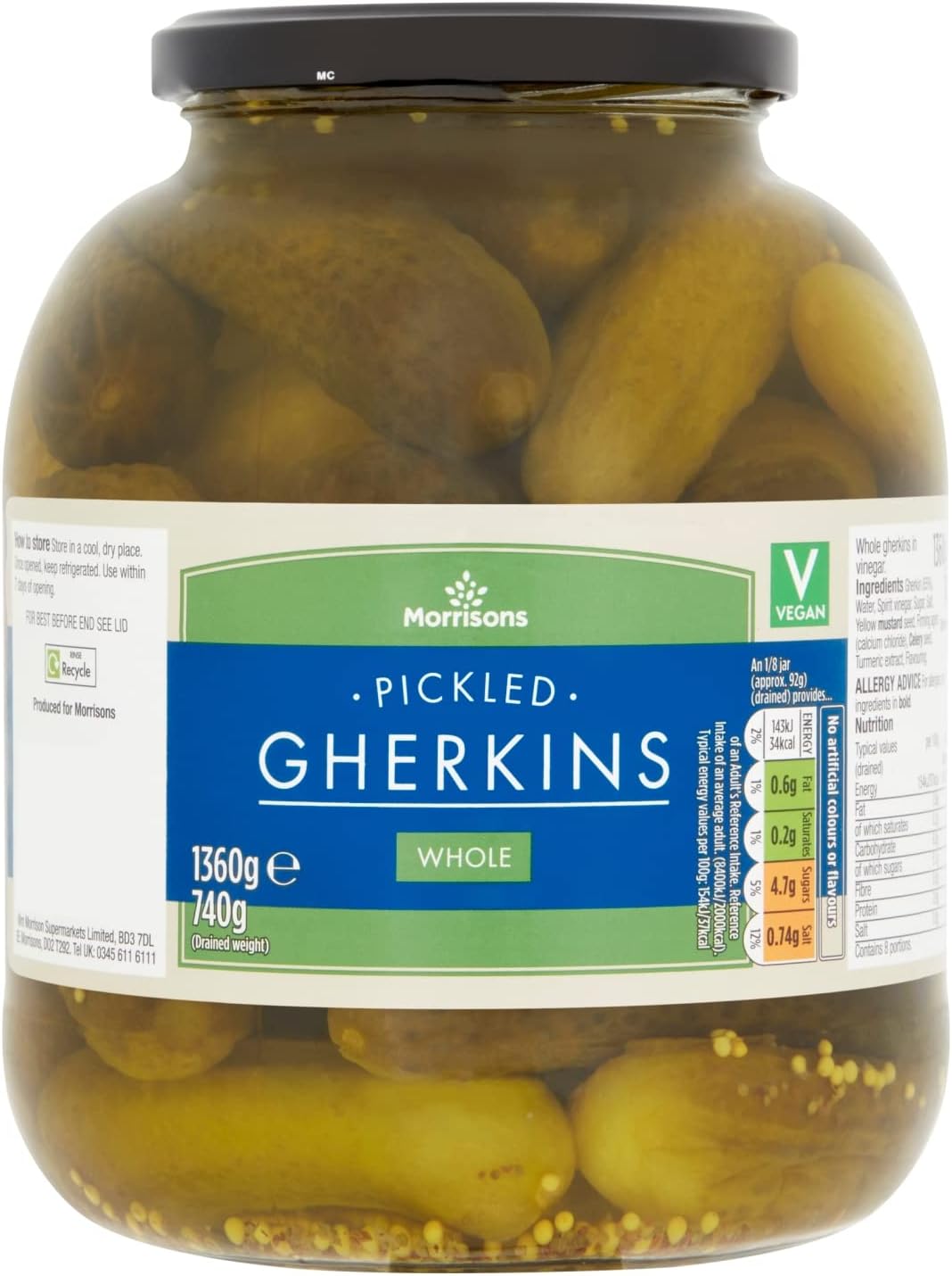 Gherkins, 1.36 kg