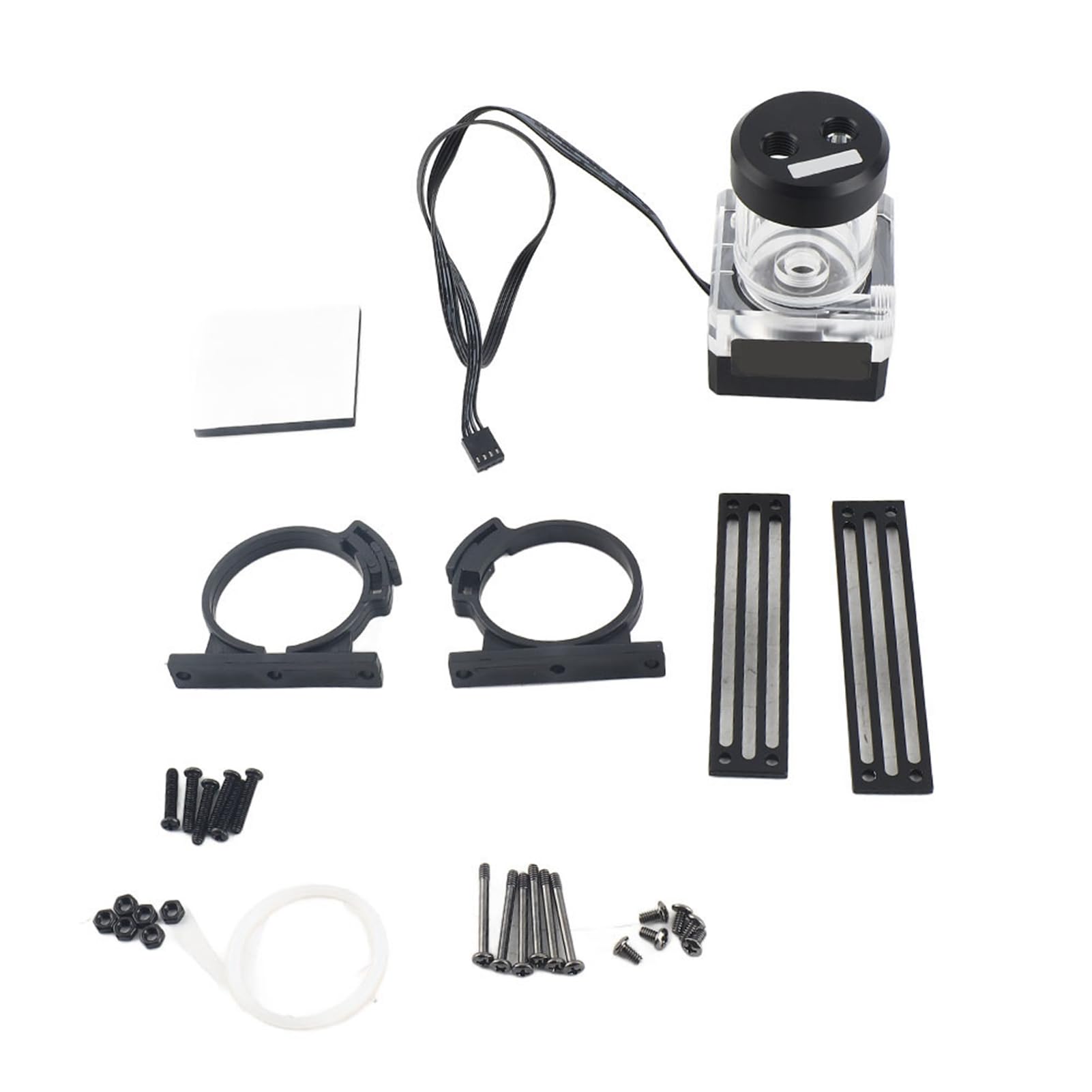 Cocoarm Pompa Acqua per Computer, di Raffreddamento Ad Acqua per Computer POM PMMA, Flusso 500L H Sollevamento Controllo PWM Antischiuma Integrato 12V per Kit di Raffreddamento Ad per PC Desktop da