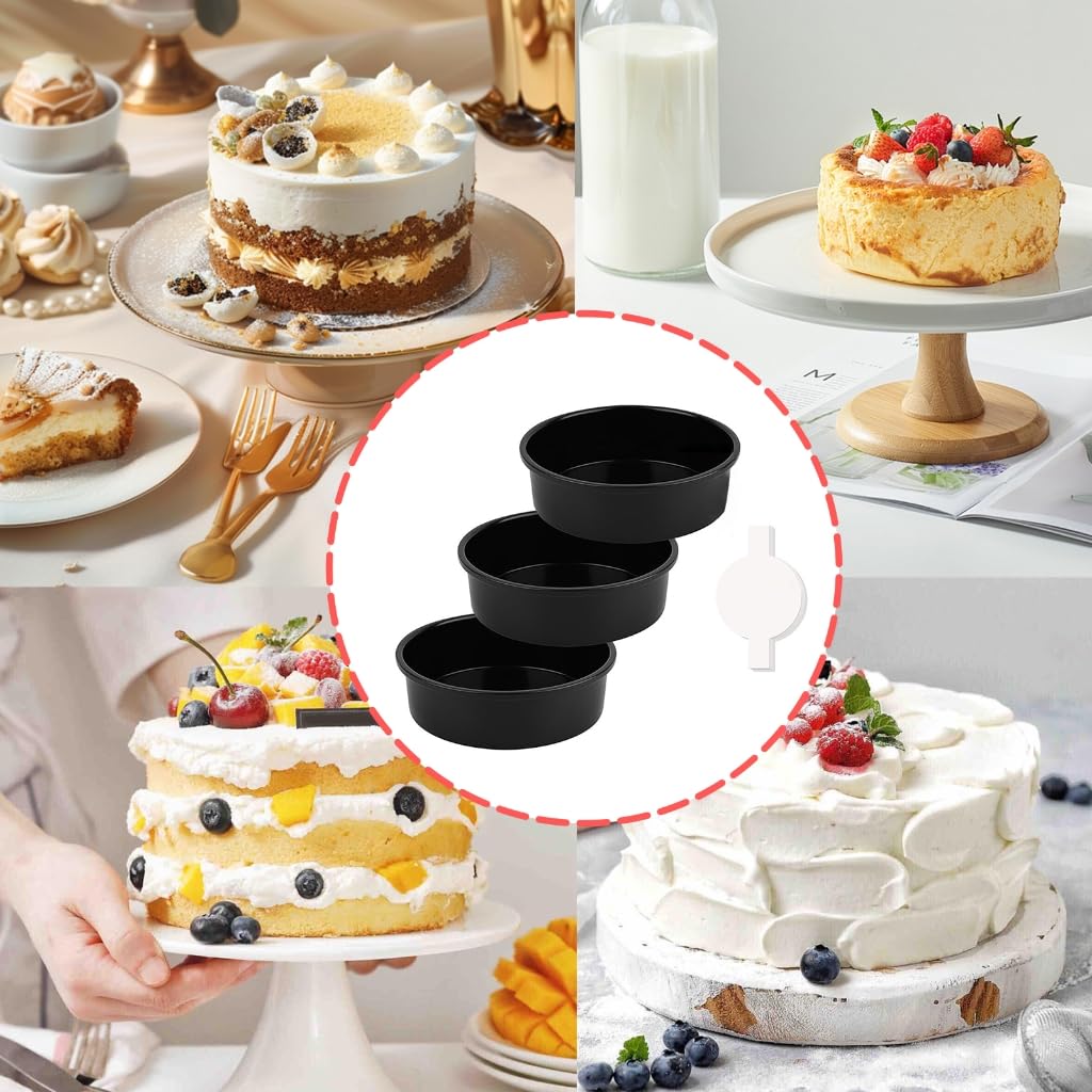 Antihaft-Kuchenformen, Kuchenformen, runde Kuchenformen, Backwaren, Edelstahl-Textur, runde Backformen, Backzubehör