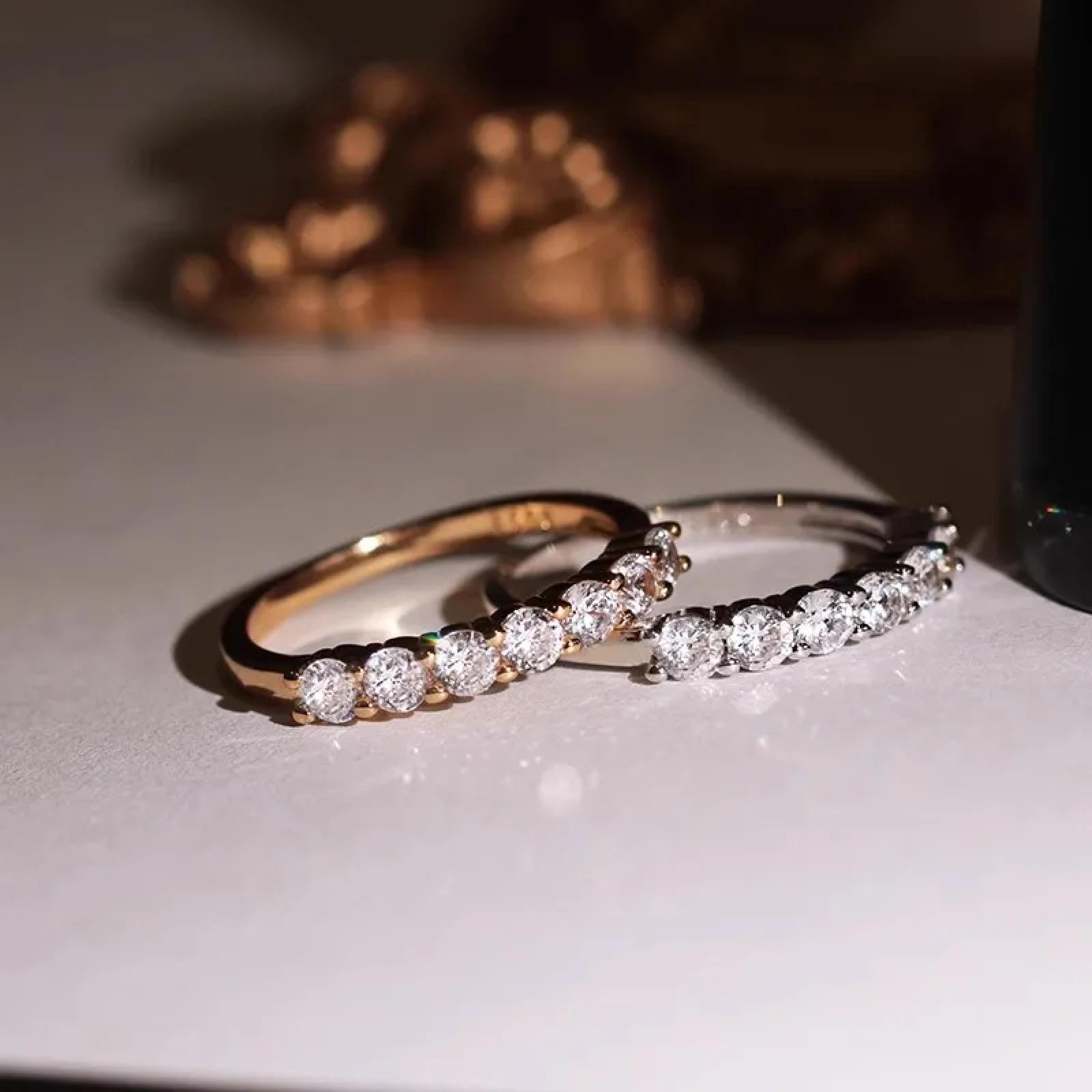 Ring Ringe Damen Bijouterie Herren Schlichter Einreihiger Zirkonring Für Frauen, Trendiges Nischendesign, Mehrlagiger Schwanzring, Modischer, Personalisierter Paarschmuck
