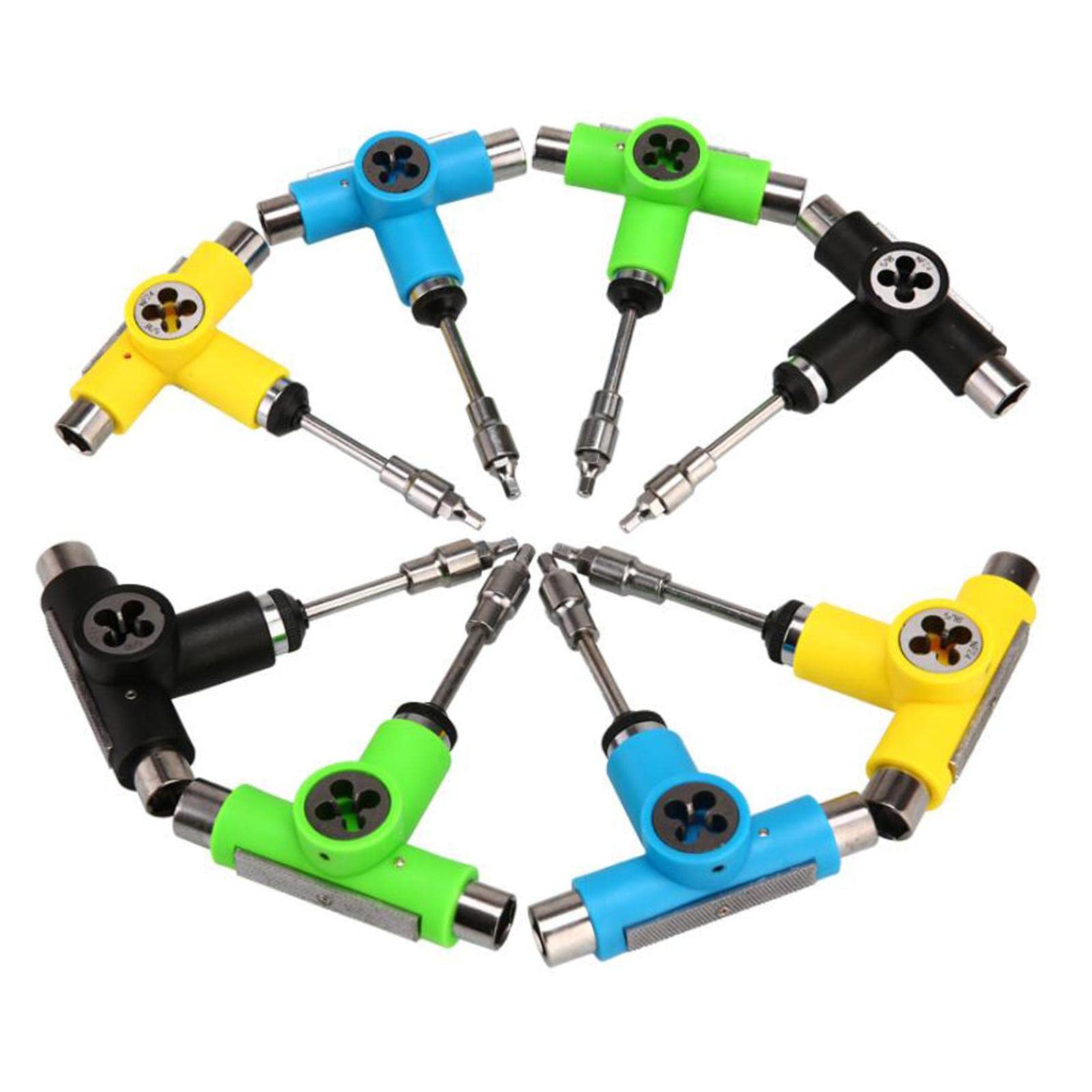kowaku Clé pour Planche à roulettes Kit Universel pour Skateboard Outil Tout Usage Accessoire Clé Multifonction en Acier Inoxydable Adaptée Aux Déplacements