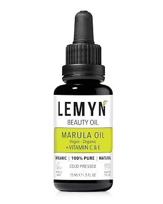 Lemyn Organics Virgin Marula Face Oil | Supercharged with Vitamin C & E | Freshly Made | Intense Hydration & Radiance Boost | Anti-Aging Skin Care and Face Moisturizer | Organic – Vegan – Cruelty-Free