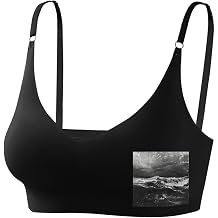 Abstract Grainy Picture Bra with Adjustable Strap, Coverage Bralette, Women Seamless Bra, Push Up WirelessX-Large