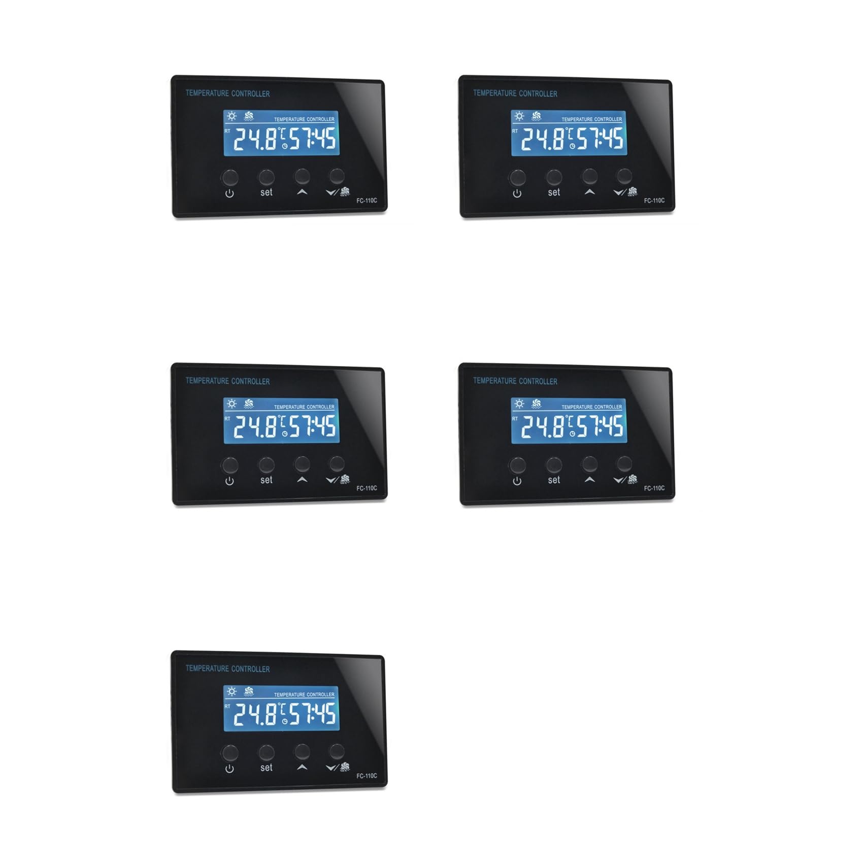 5X FC-110C 230V10A LCD Mini Sauna Room Foot Spa Digital Temperature Controller with Countdown Timer Regulator Thermostat