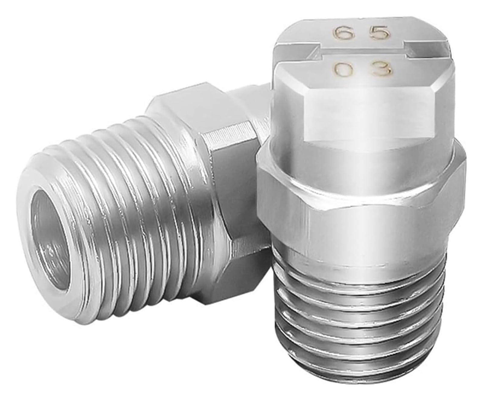 Flat Fan Spray Tip, Stainless Steel Flat Fan Nozzle 1/8 1/4 Inch BSPT 15-110 Degree Spray Angle for Cleaning(1i8 8020 Hole 2.8mm)