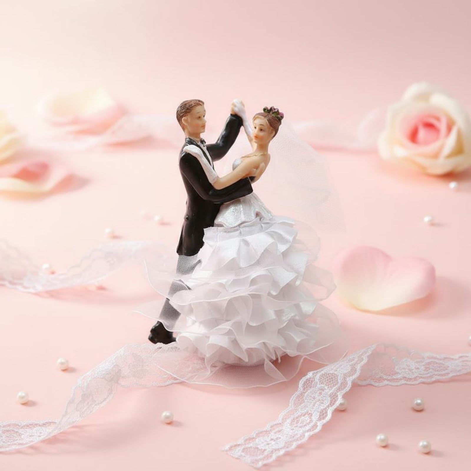 Amazon.co.jp: predolo ウェディングケーキトッパー ロマンチック 結婚