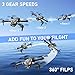 FLYVISTA Cool Mini Drone with Camera for Kids Adults Beginners, 1080P FPV Camera Remote Control Drone for Kids with 3 Batteries, One-Click Take Off/Landing, Altitude Hold, Headless Mode, 360° Flips, 3-Gear Speeds , Emergency Stop, Toys Gifts for Adults Beginner and Kids