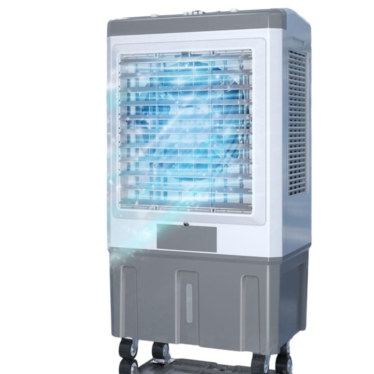 Mobile 3-in-1 Air Cooler with 3 Fan Levels and 120° Oscillation, Timer (12 Hours) with Automatic Shut-Off, Quiet Evaporative Cooling for Bedroom