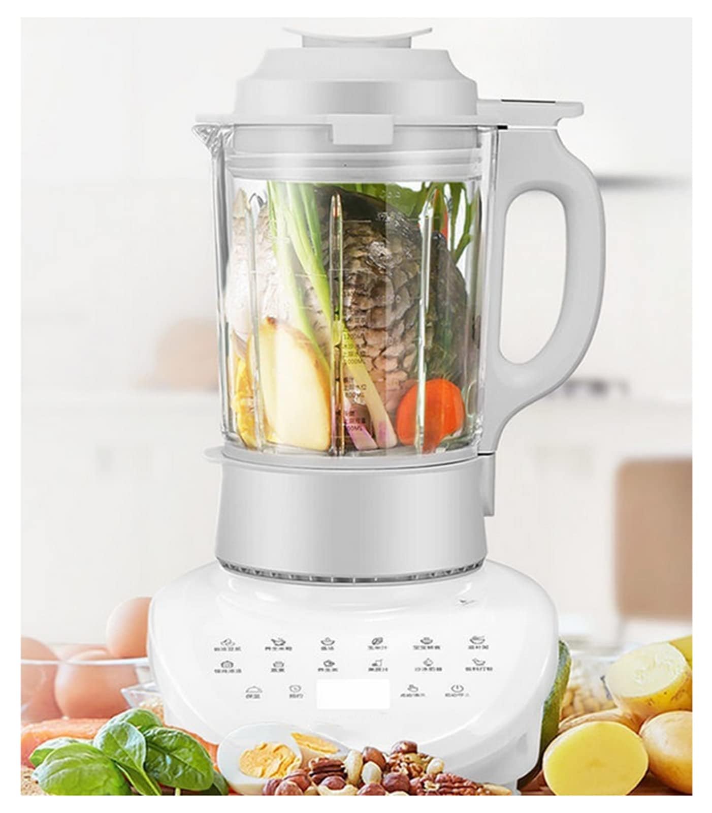 Licuadora al vacío, licuadora Profesional de encimera con trituradora de Hielo, licuadora de Cocina de Alta Velocidad de 58000 RPM con Pantalla táctil LCD, función de autolimpi,