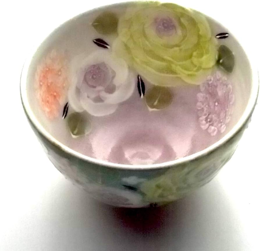 新品・未使用】工房ゆずりは緑彩ローズ丸ポット贈り物ティータイム
