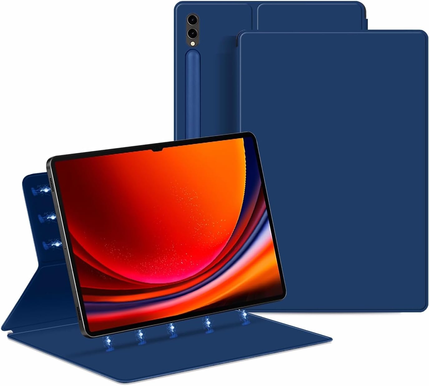 Magnetic Case for 2024 Samsung Galaxy Tab S10 Ultra/Tab S9 Ultra 14.6 Inch, Protective Cover for 2024 Samsung Tablet S10 Ultra 14.6" with S Pen Holder, Slim Lightweight,Blue