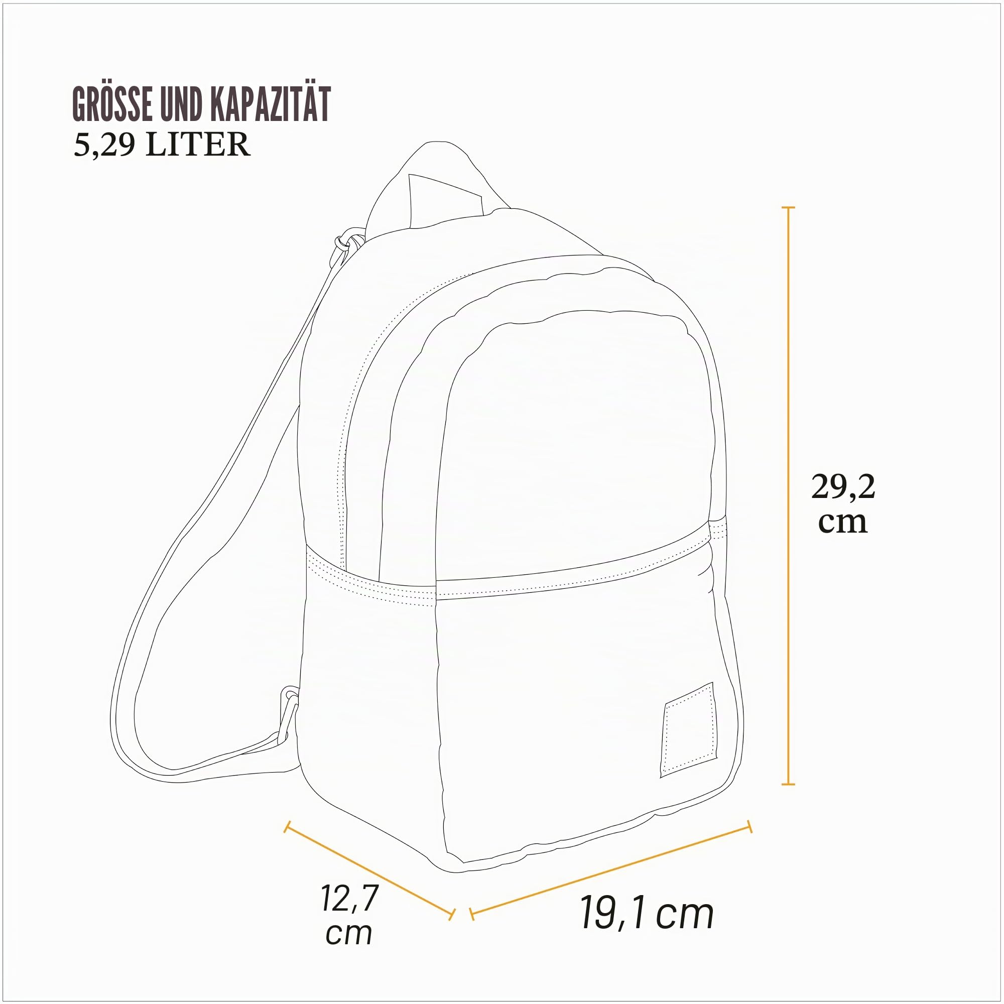 Carhartt Klassischer Mini-Rucksack, strapazierfähiger, wasserabweisender Rucksack mit verstellbaren Schulterriemen