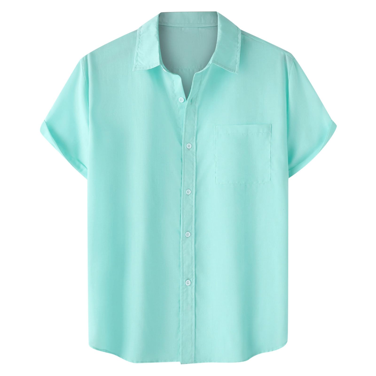 Camicia Uomo Manica Corta Springfield - 100% Cotone - Stampa Blu Estiva - Taglia C114