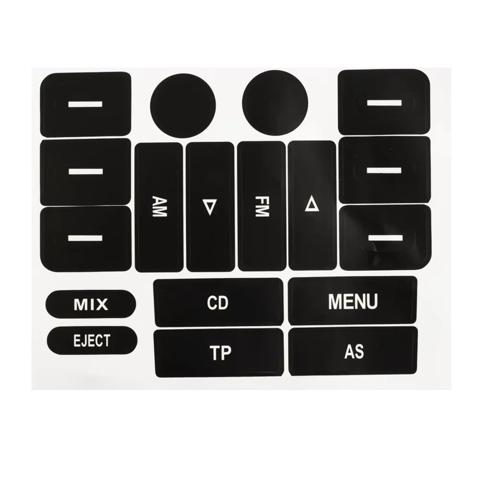 Modification Interior Compatible with VW for Golf for MK5 for Passat Worn Button Repair Sticker Radio Button Repair Sticker Sticker Button Repair Sticker Front Radio