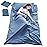Mannice Sleeping Bag Liner Travel Camping Sheet Lightweight Hotel Compact Sleep Bag Sack (82.7 X 63 Inch, Blue)