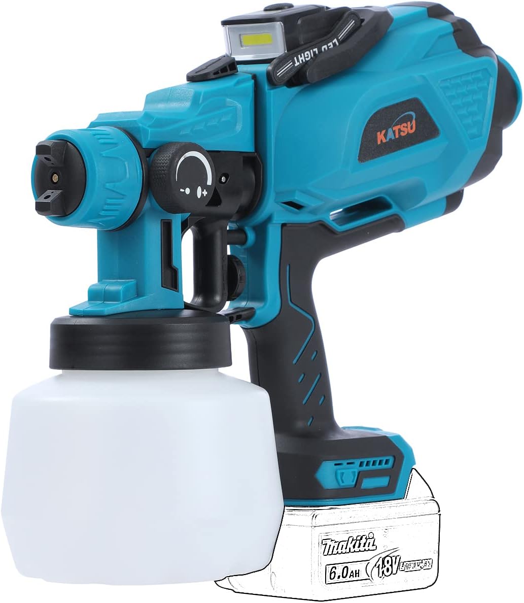KATSU FITBAT 21V Cordless Spray Gun with LED Light and 3 Nozzles
