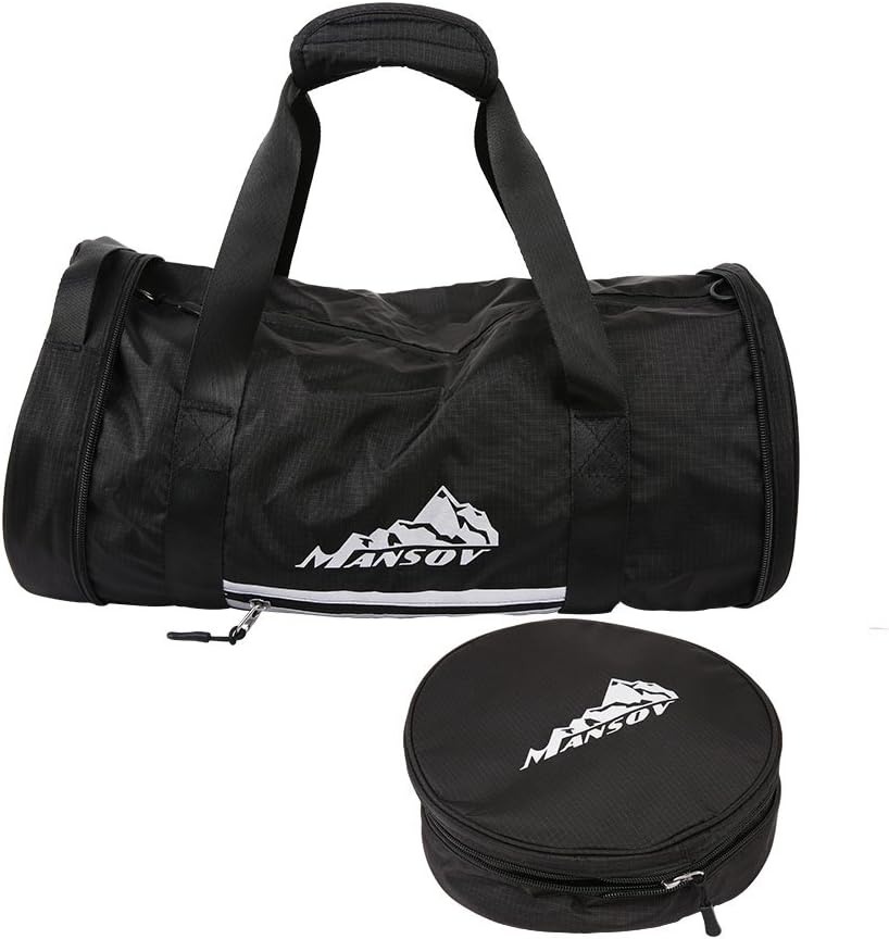 Travel Luggage Tote Bag for Sports Gym Vacation Lightweight Waterproof Duffle Bag Black